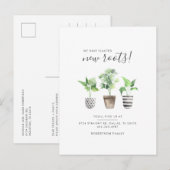 We hebben nieuwe wortels in botanische beweging ge aankondigingskaart (Voorkant / Achterkant)