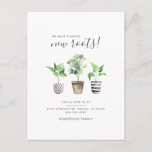 We hebben nieuwe wortels in botanische beweging ge aankondigingskaart (Voorkant)