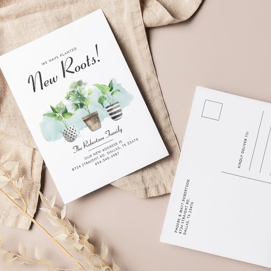 We hebben nieuwe wortels verplaatst aankondigingskaart