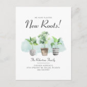 We hebben nieuwe wortels verplaatst aankondigingskaart (Voorkant)