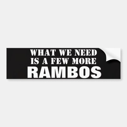 We hebben nog een paar Rambos Black Sticker nodig (Voorkant)