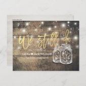 We hebben nog steeds een huwelijk met uitgestelde aankondigingskaart (Voorkant / Achterkant)