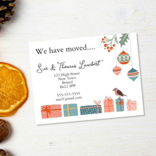 We hebben Nordic Christmas Baubles & Holly verplaa Feestdagenkaart