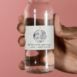 We hebben nu gedanst Ik heb Water Disco Ball Water Waterfles Etiket