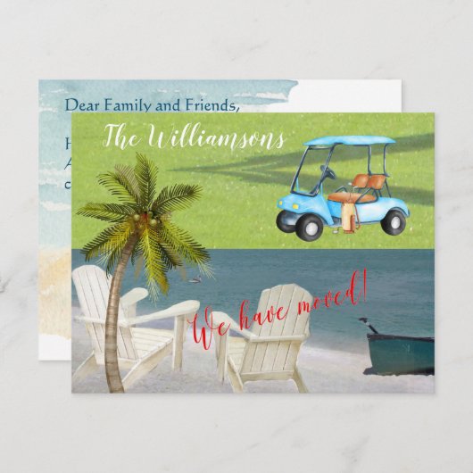 We hebben Ocean Beach Budget Move verplaatst Aankondiging (Voorkant / Achterkant)