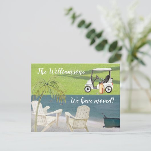 We hebben Ocean Beach Budget Move verplaatst Aankondiging (Staand voorkant)