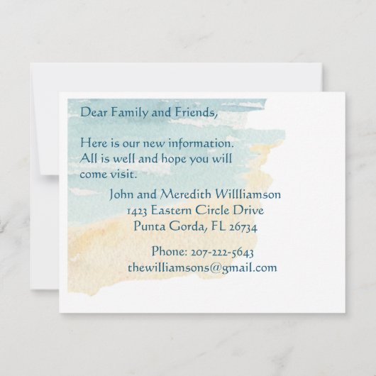 We hebben Ocean Beach Budget Move verplaatst Aankondiging (Achterkant)