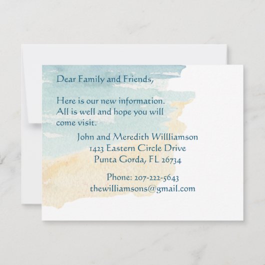 We hebben Ocean Beach Budget Move verplaatst Aankondiging (Achterkant)