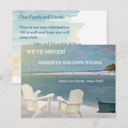 We hebben Ocean Beach Move Announcement Kaart verp (Voorkant / Achterkant)