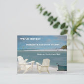 We hebben Ocean Beach Move Announcement Kaart verp (Staand voorkant)