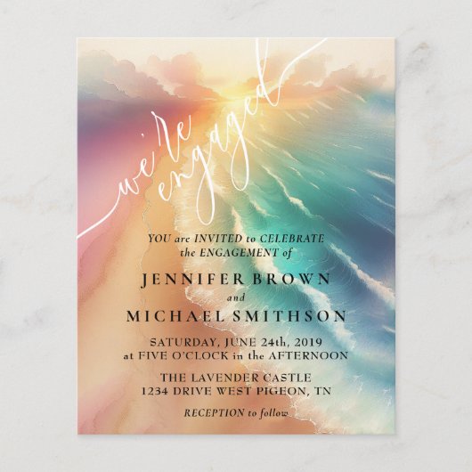 We hebben Ocean Beach Waterverf Summer Sun in dien Flyer (Voorkant)