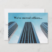 We hebben Office Business Skyline Photo Moving Aankondiging (Voorkant)