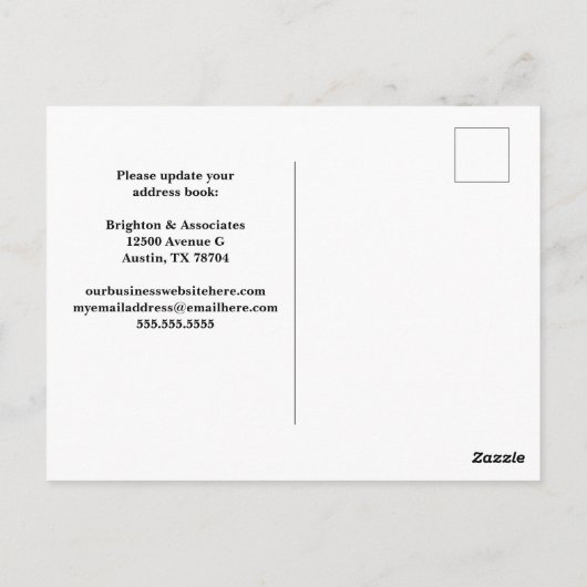 We hebben Office Business Skyline Photo Moving Briefkaart (Achterkant)