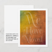 We Hebben Ons Adres Gewijzigd Typografie, Kleurrij Kaart (Voorkant / Achterkant)