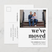 We hebben ons begeven Bezoek de nieuwe adresfoto Aankondigingskaart (Voorkant / Achterkant)