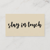 "We hebben ons bewogen" eenvoudige, oude Typografi Visitekaartje (Achterkant)