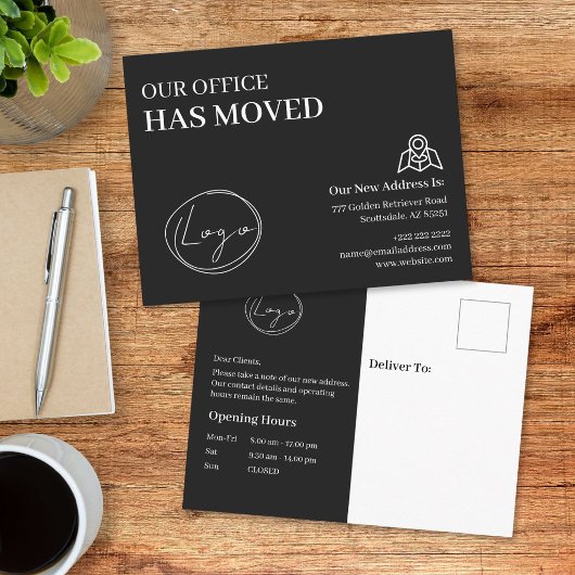 We Hebben Ons Kantoor Verhuisd Zakelijk Adreswijzi Briefkaart