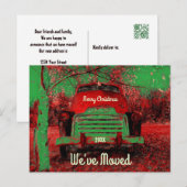 We hebben ons met kerstarecro Rustic Red Truck beg Aankondigingskaart (Voorkant / Achterkant)