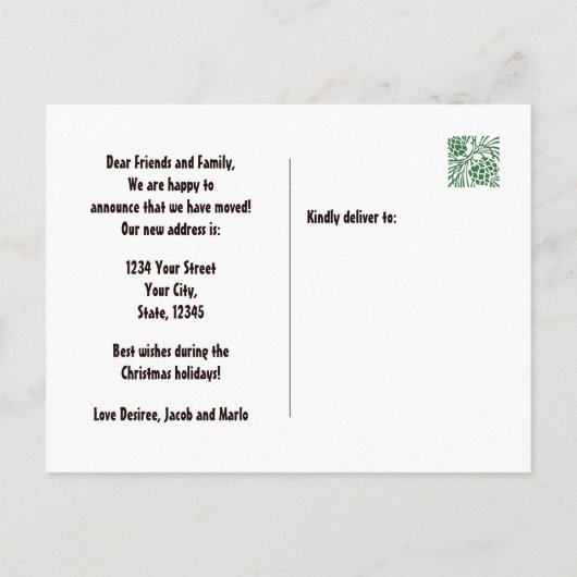 We hebben ons met kerstarecro Rustic Red Truck beg Aankondigingskaart (Achterkant)