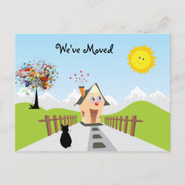 We hebben ons nieuwe adres verplaatst aankondigingskaart