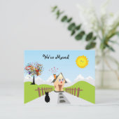 We hebben ons nieuwe adres verplaatst aankondigingskaart (Staand voorkant)