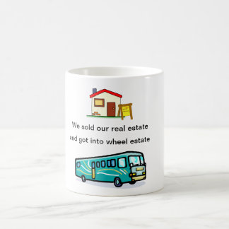 "We hebben ons onroerend goed verkocht...mok Koffiemok