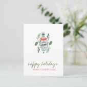We Hebben Ons Verhuisd, Kerst Ornament Vakantie Aankondigingskaart (Staand voorkant)