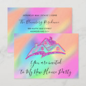 We Hebben Ons Verhuisd Nieuw Huis Uitnodiging Holo (Voorkant / Achterkant)