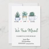 We Hebben Ons Verhuisd,Waterverf Bloemen Cactus (Voorkant)