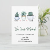 We Hebben Ons Verhuisd,Waterverf Bloemen Cactus (Staand voorkant)