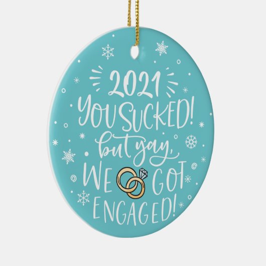 We hebben ons verloofd met de foto keramisch ornament (Rechts)