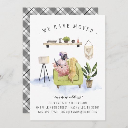 We hebben ons verplaatst | Aankondiging Dachshund  (Voorkant / Achterkant)