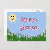 We hebben ons verplaatst aankondigingskaart (Voorkant / Achterkant)