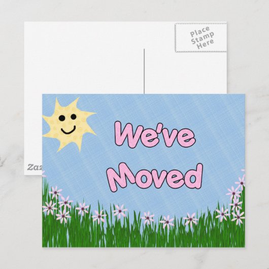 We hebben ons verplaatst aankondigingskaart (Voorkant / Achterkant)