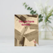 We hebben ons verplaatst aankondigingskaart (Staand voorkant)