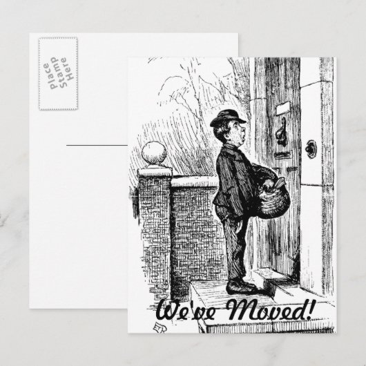 We hebben ons verplaatst aankondigingskaart (Voorkant / Achterkant)