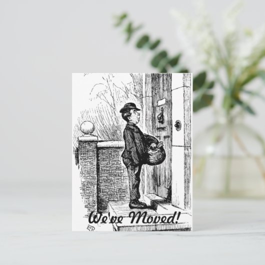 We hebben ons verplaatst aankondigingskaart (Staand voorkant)