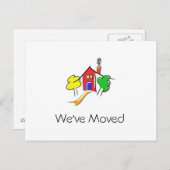 We hebben ons verplaatst aankondigingskaart (Voorkant / Achterkant)