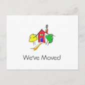 We hebben ons verplaatst aankondigingskaart (Voorkant)