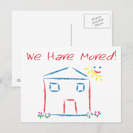 We hebben ons verplaatst aankondigingskaart (Voorkant / Achterkant)
