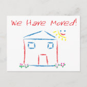 We hebben ons verplaatst aankondigingskaart (Voorkant)