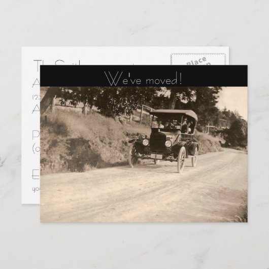 We hebben ons verplaatst aankondigingskaart (Voorkant / Achterkant)