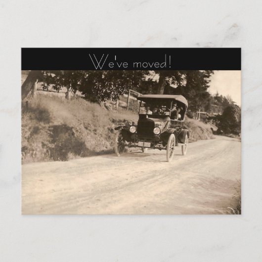 We hebben ons verplaatst aankondigingskaart (Voorkant)