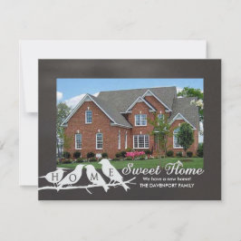 We hebben ons verplaatst - Chalkboard Home Sweet H Aankondiging