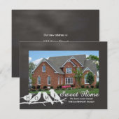 We hebben ons verplaatst - Chalkboard Home Sweet H Aankondiging (Voorkant / Achterkant)
