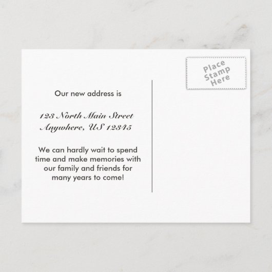 We hebben ons verplaatst - Chalkboard Home Sweet H Aankondigingskaart (Achterkant)