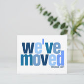 We hebben ons verplaatst (Cool Colors) Aankondigingskaart (Staand voorkant)