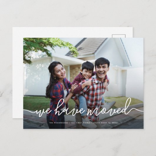 We hebben ons verplaatst | Eenvoudige aankondiging (Voorkant / Achterkant)