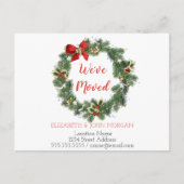 We hebben ons verplaatst, feestdag, nieuw adres aankondigingskaart (Voorkant)