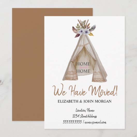 We hebben ons verplaatst, Floral Tent Moving (Voorkant / Achterkant)